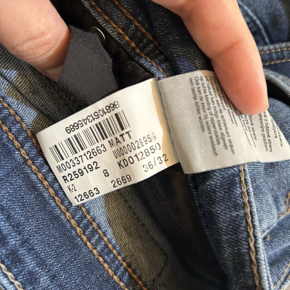 Mavi Jeans Men's 36x32 Relaxed Straight Leg Mid Wash Denim Faded Baggy Matt - Picture 12 of 13